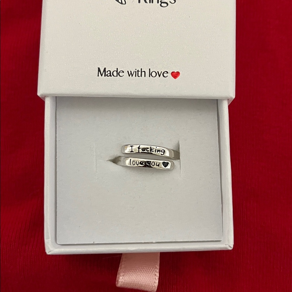 Silver Hope Rings with Engraving - Picture 2 of 4